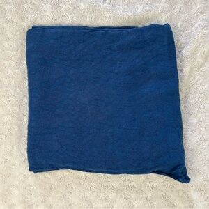 Tula Solid Blue Baby Swaddle Blanket Music Treble Note Viscose Bamboo 2016